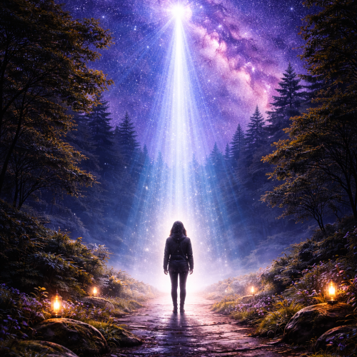 personne de dos lumiere etoile accompagnement voyance intuitive ales gard